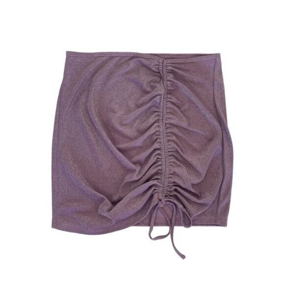 Fashion Nova Mini Skirt Medium Purple Shimmer Bodycon Sexy Night Out - Picture 1 of 3